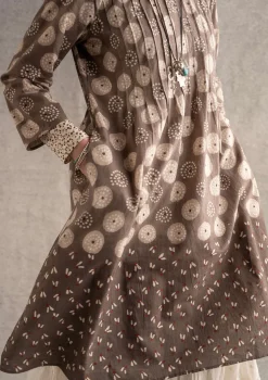 Discount Gudrun Sjödén Kleid „Clay“ aus Bio-Baumwollgewebe indigogrün