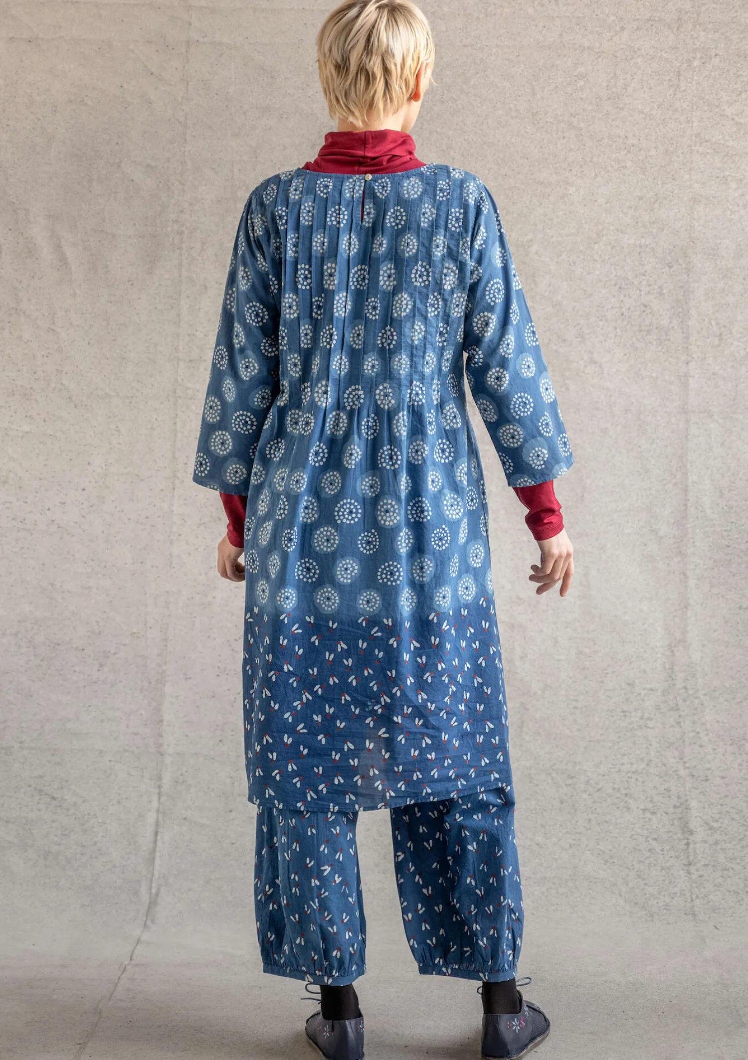 Flash Sale Gudrun Sjödén Kleid „Clay“ aus Bio-Baumwollgewebe indigo