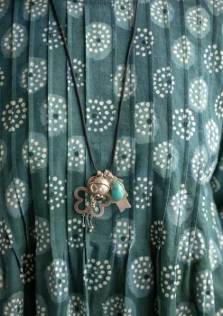 Clearance Gudrun Sjödén Kleid „Clay“ aus Bio-Baumwollgewebe indigo