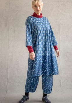 Outlet Gudrun Sjödén Kleid „Clay“ aus Bio-Baumwollgewebe indigo