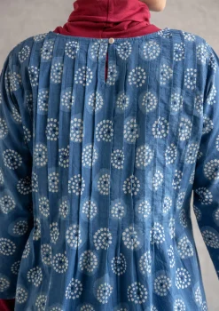 Best Gudrun Sjödén Kleid „Clay“ aus Bio-Baumwollgewebe indigogrün