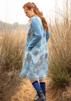 Cheap Gudrun Sjödén Kleid „Embla“ aus Bio-Baumwollgewebe leinenblau