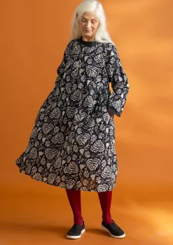 Cheap Gudrun Sjödén Kleid „Hedda“ aus Bio-Baumwollgewebe senf-gemustert
