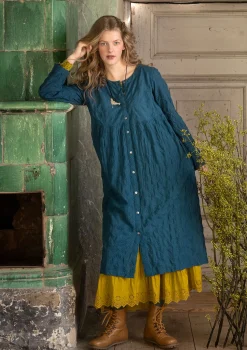 Best Sale Gudrun Sjödén Kleid „Helga“ aus Bio-Baumwollgewebe dunkelpetrol