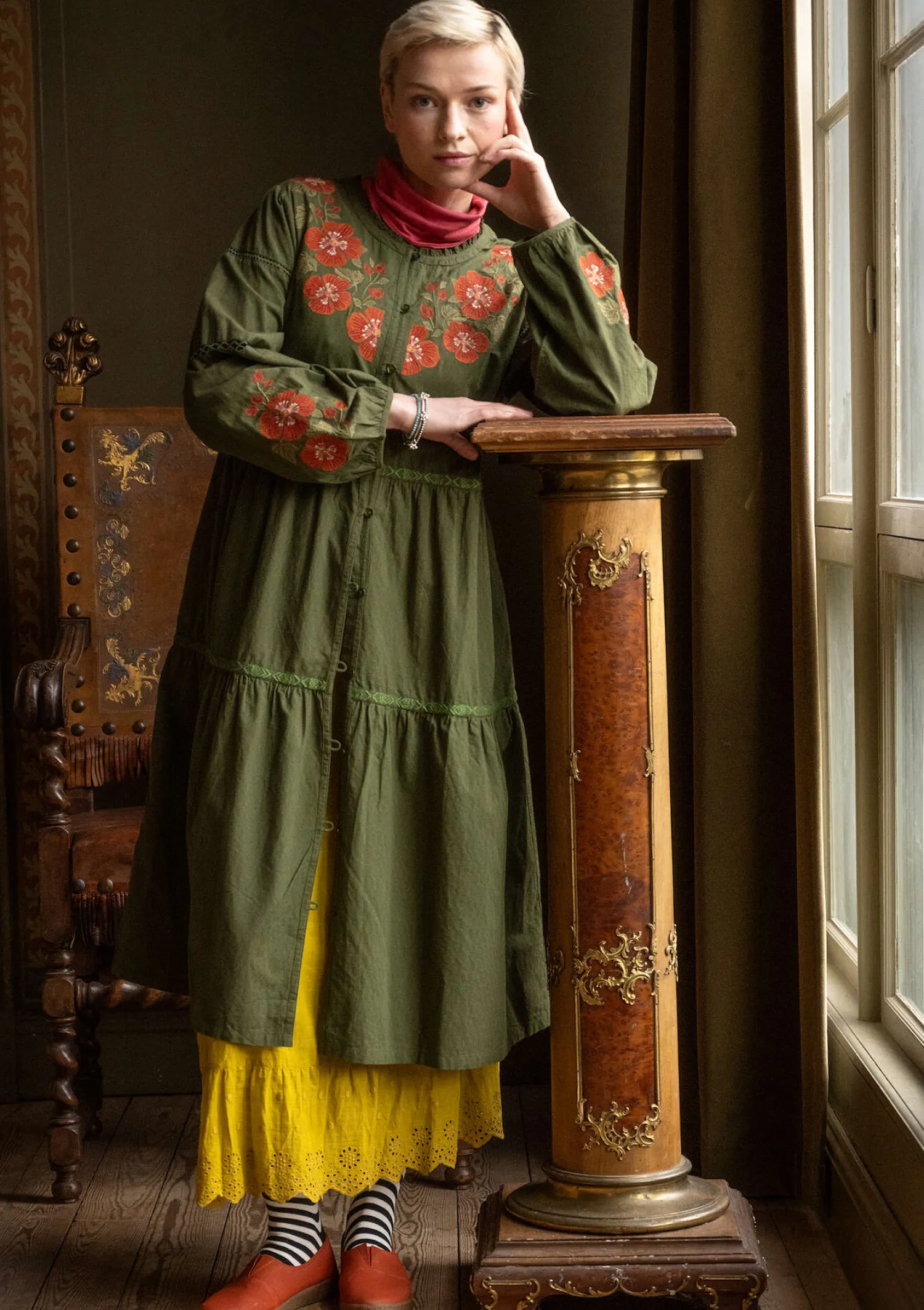 New Gudrun Sjödén Kleid „Åland“ aus Bio-Baumwollgewebe pinie