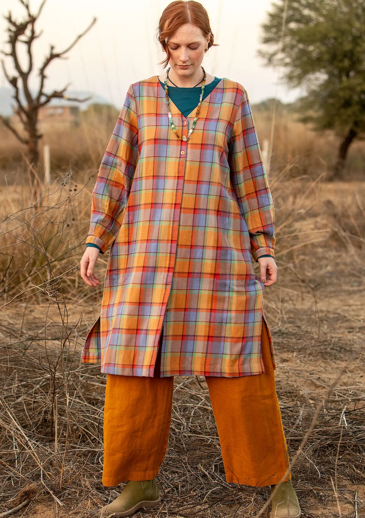 Best Gudrun Sjödén Kleid „Skagen“ aus Bio-Baumwollgewebe meeresgrün