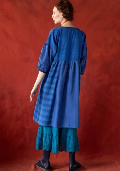 Fashion Gudrun Sjödén Kleid „Sofia“ aus Bio-Baumwollgewebe bläuling