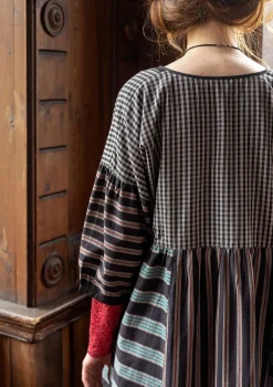 Outlet Gudrun Sjödén Kleid „Sofia“ aus Bio-Baumwollgewebe krapprot