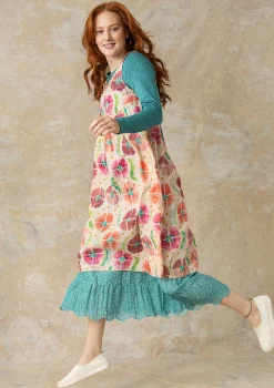 Online Gudrun Sjödén Kleid „Öst“ aus Bio-Baumwollgewebe hellpfirsich