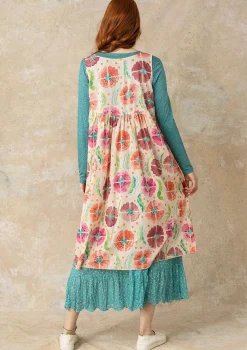 Online Gudrun Sjödén Kleid „Öst“ aus Bio-Baumwollgewebe hellpfirsich