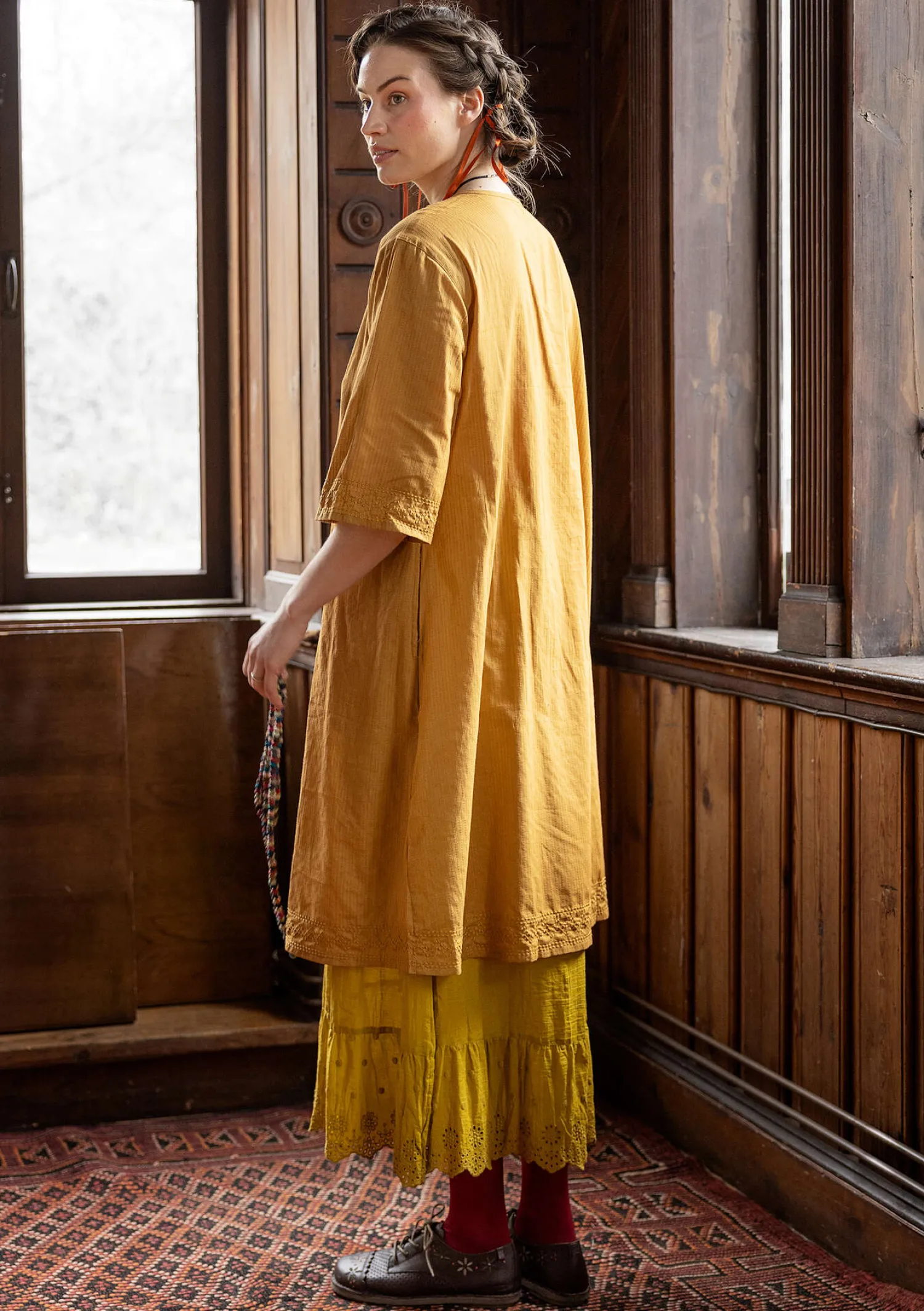 Fashion Gudrun Sjödén Kleid „Wanja“ aus Bio-Baumwollgewebe mohn