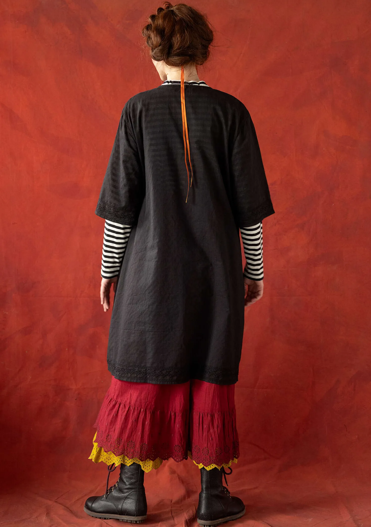 Sale Gudrun Sjödén Kleid „Wanja“ aus Bio-Baumwollgewebe schwarz
