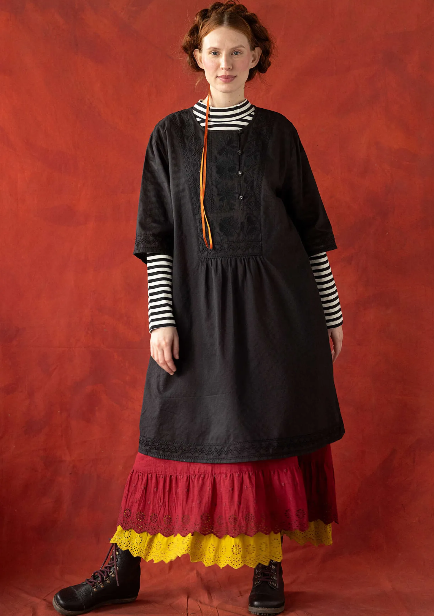 Fashion Gudrun Sjödén Kleid „Wanja“ aus Bio-Baumwollgewebe schwarz