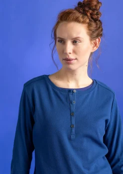 Shop Gudrun Sjödén Knopfleistenshirt aus Bio-Baumwollripp schwarz