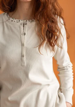 Cheap Gudrun Sjödén Knopfleistenshirt aus Bio-Baumwollripp indigoblau