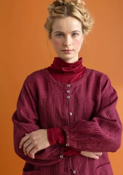Best Sale Gudrun Sjödén Künstlerbluse „Asta“ aus Leinengewebe senf