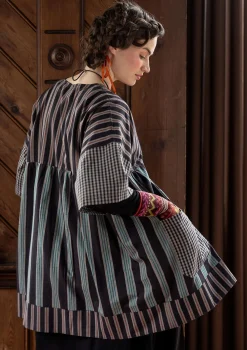 Flash Sale Gudrun Sjödén Künstlerbluse „Sofia“ aus Bio-Baumwolle schwarz