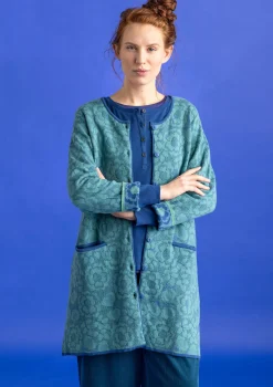 Outlet Gudrun Sjödén Langstrickjacke „Astrid“ aus Bio-/Recycling-Baumwolle wermutkraut