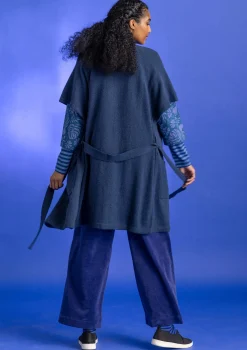 Outlet Gudrun Sjödén Langstrickjacke aus Alpakagemisch dunkelbraun-melange