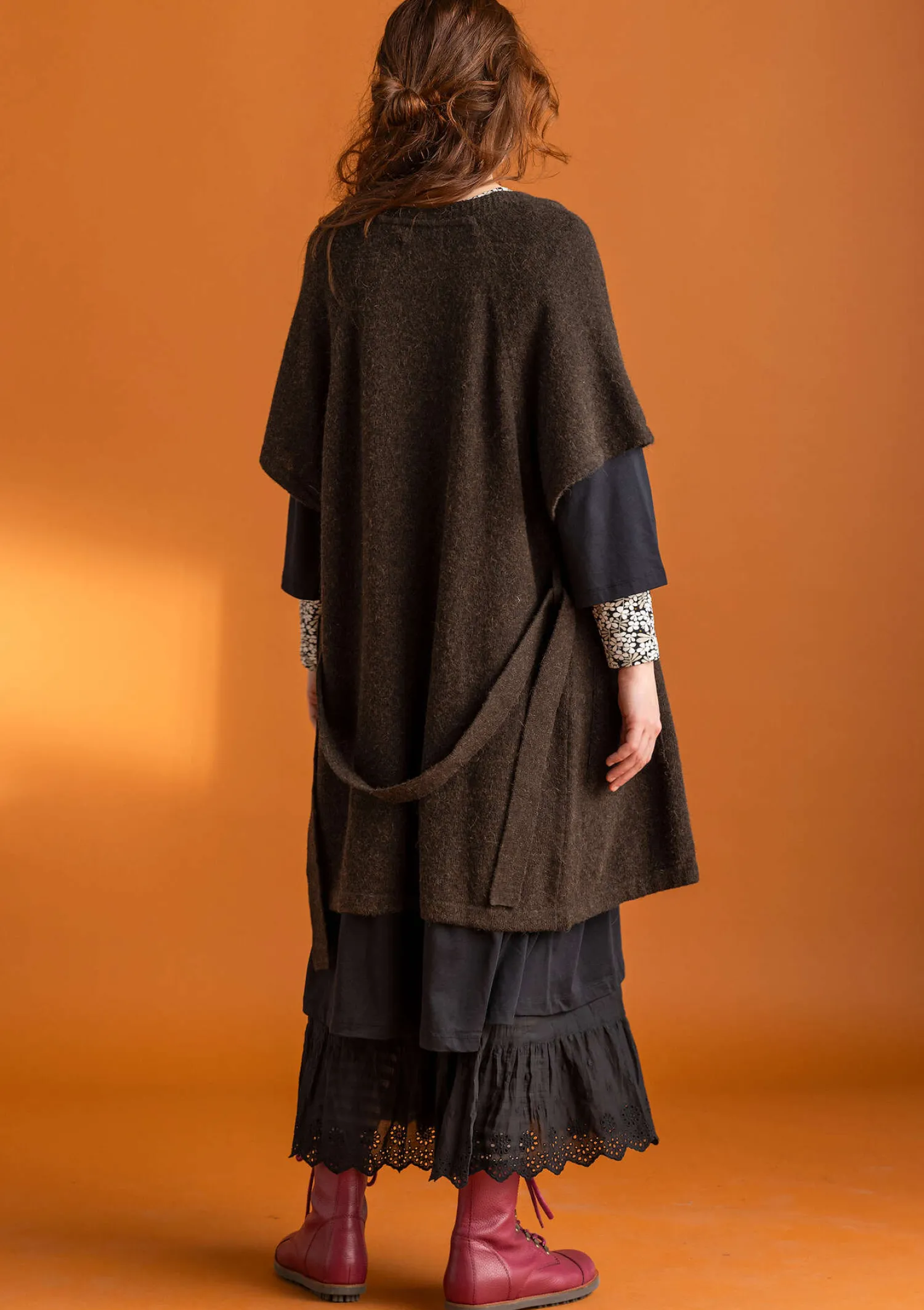 New Gudrun Sjödén Langstrickjacke aus Alpakagemisch feige-melange