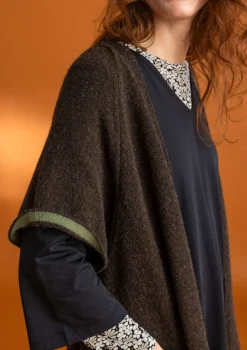 Fashion Gudrun Sjödén Langstrickjacke aus Alpakagemisch dunkelbraun-melange