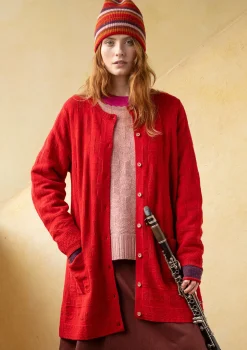 New Gudrun Sjödén Langstrickjacke „Capella“ aus Lammwolle tomate-melange
