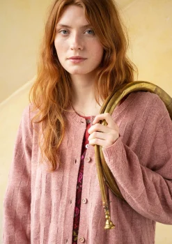 New Gudrun Sjödén Langstrickjacke „Capella“ aus Lammwolle tomate-melange