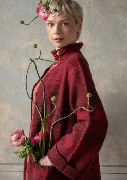 Clearance Gudrun Sjödén Langstrickjacke „Eckerö“ aus Space-Dye-Wolle schwarz