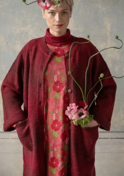 Online Gudrun Sjödén Langstrickjacke „Eckerö“ aus Space-Dye-Wolle moosbeere