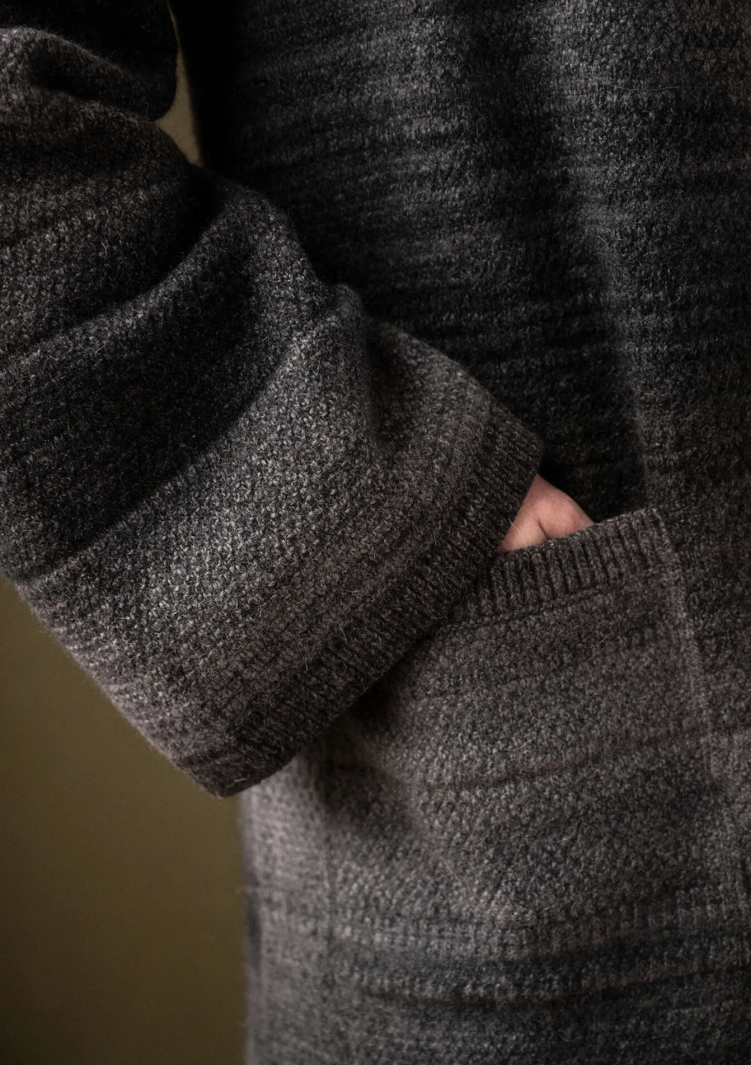 Online Gudrun Sjödén Langstrickjacke „Eckerö“ aus Space-Dye-Wolle moosbeere