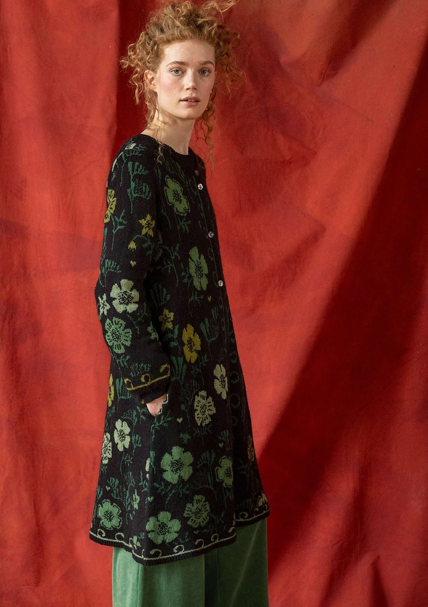Cheap Gudrun Sjödén Langstrickjacke „Gnistra“ aus Bio- und Recycling-Baumwolle/Alpakawollgemisch schwarz