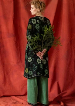 Outlet Gudrun Sjödén Langstrickjacke „Gnistra“ aus Bio- und Recycling-Baumwolle/Alpakawollgemisch schwarz