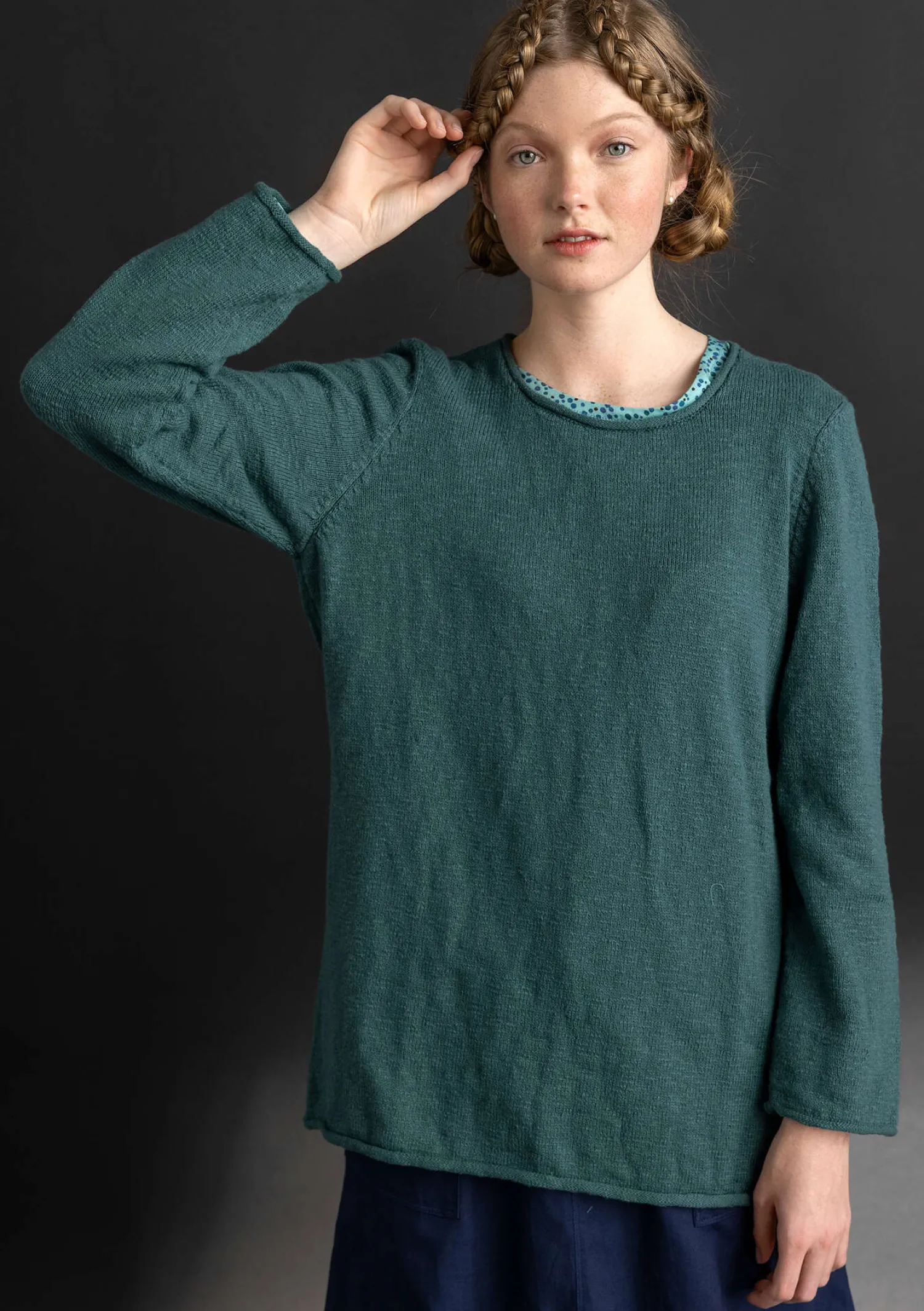 Shop Gudrun Sjödén Lieblingspullover aus Bio-Baumwolle rost-dunkellilie