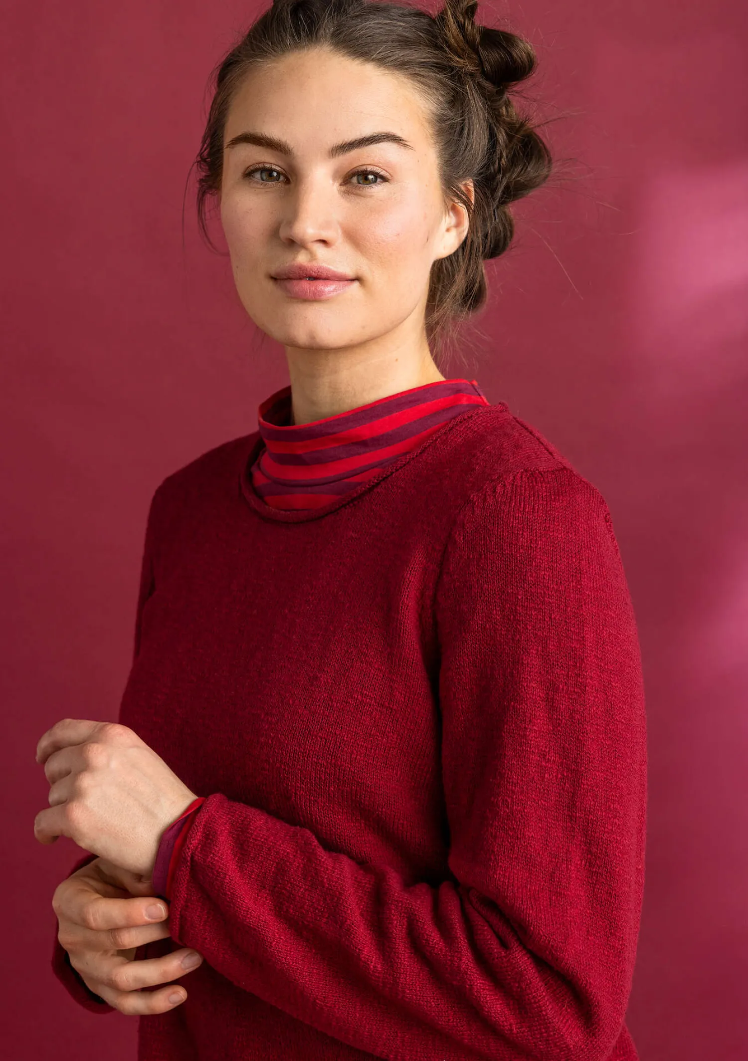 Best Gudrun Sjödén Lieblingspullover aus Bio-Baumwolle granatapfel