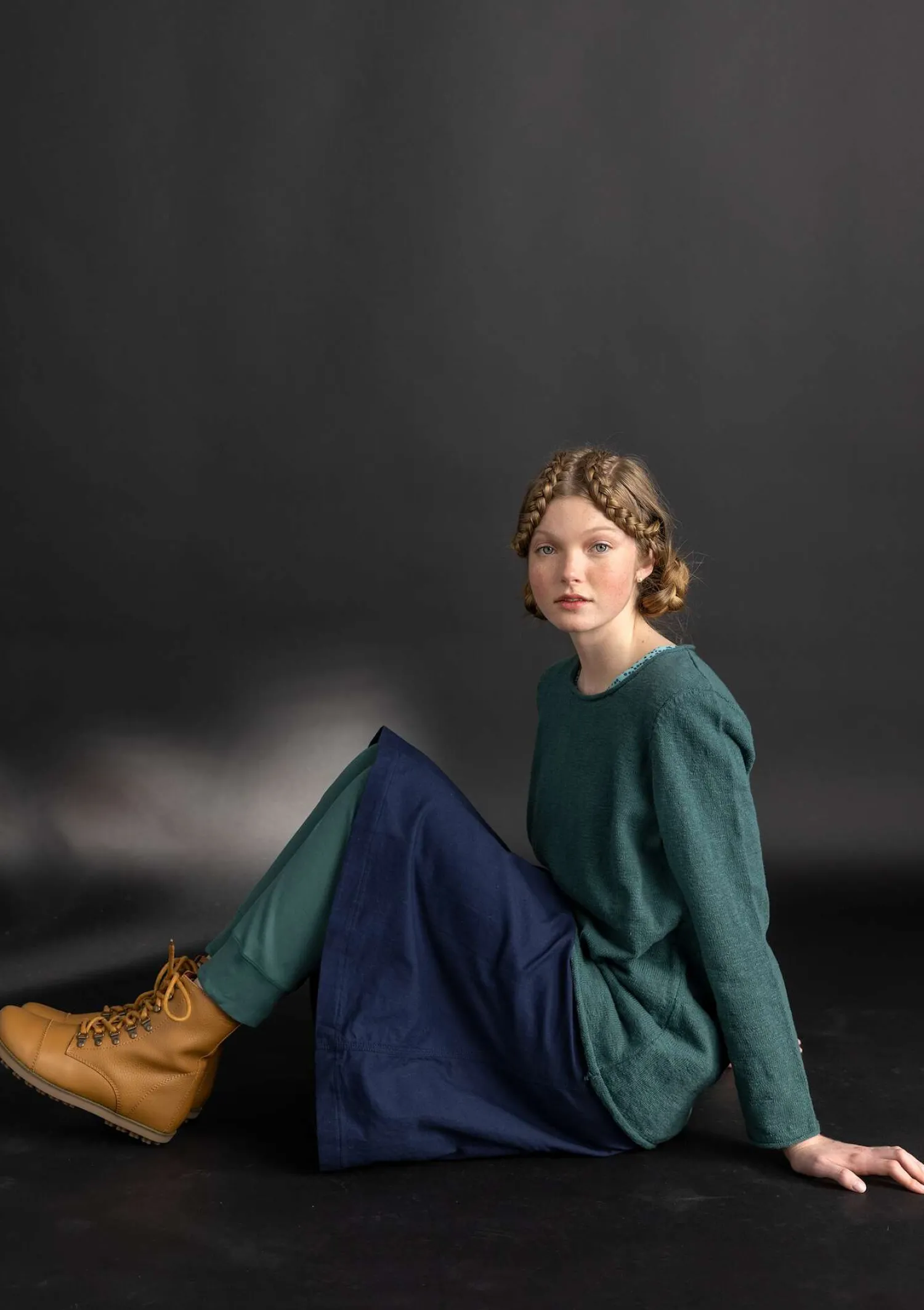 Hot Gudrun Sjödén Lieblingspullover aus Bio-Baumwolle dunkelolive