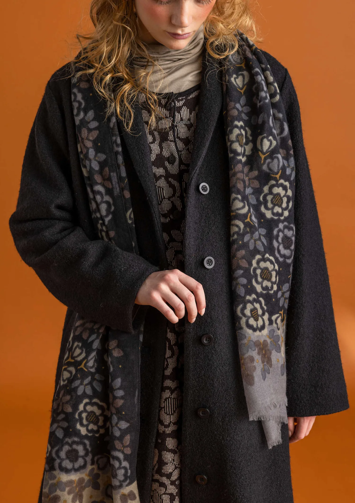 Flash Sale Gudrun Sjödén Mantel aus Wollgemisch schwarz