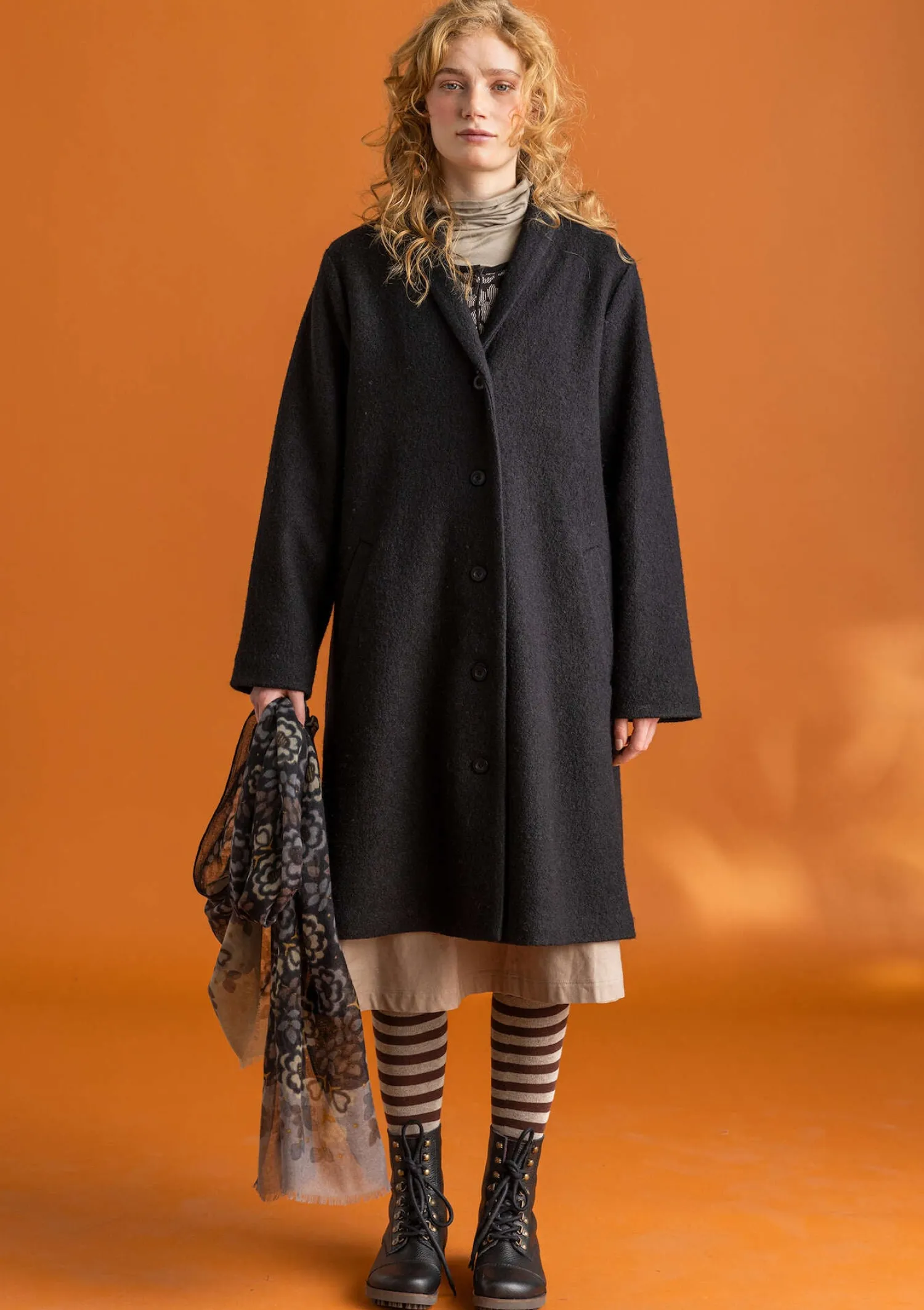 Store Gudrun Sjödén Mantel aus Wollgemisch rost