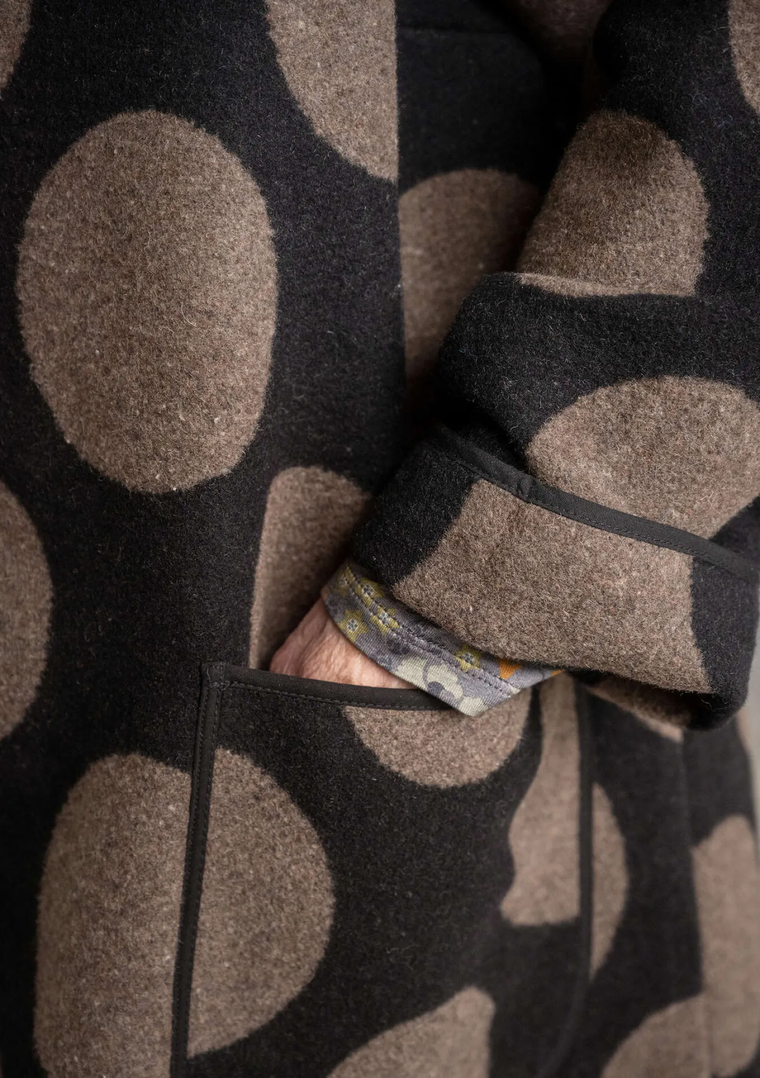 Best Gudrun Sjödén Mantel „Stone“ aus Wollmischgewebe schwarz