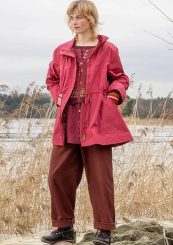 Outlet Gudrun Sjödén Parka „Lucy“ aus Bio-Baumwollgewebe moosbeere-gemustert