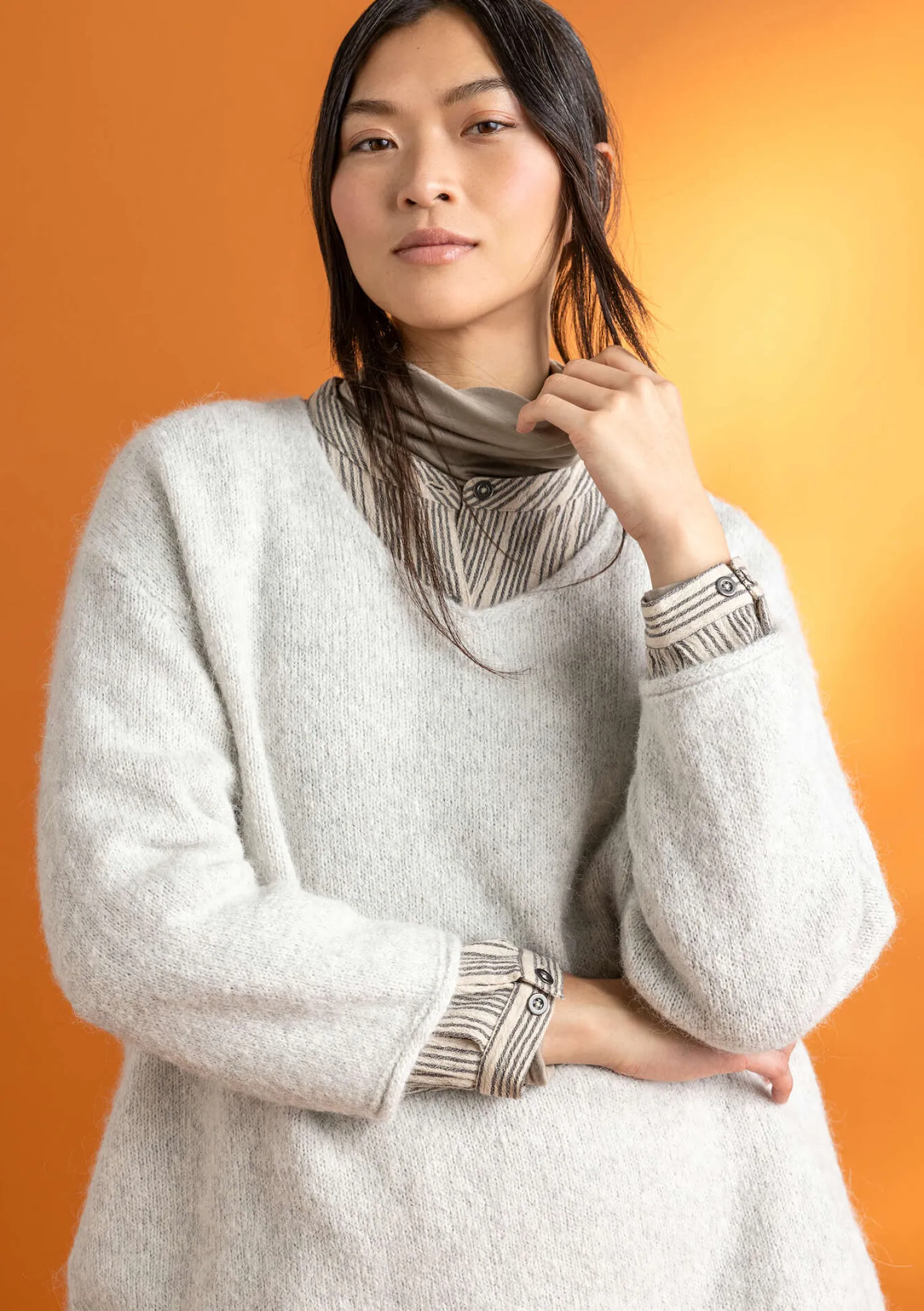 Fashion Gudrun Sjödén Pullover aus Alpakagemisch feder-melange