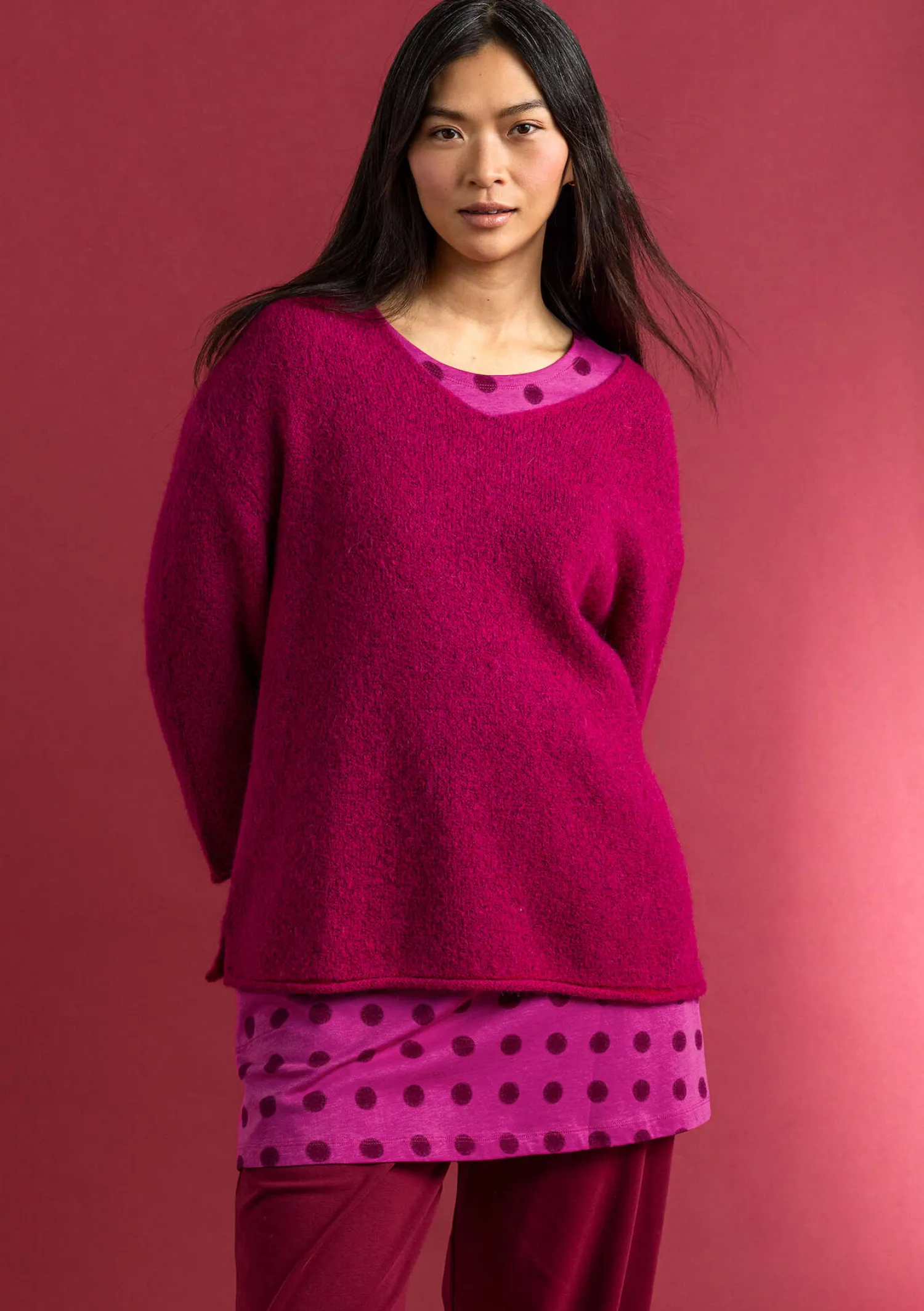 Sale Gudrun Sjödén Pullover aus Alpakagemisch olivenöl-melange