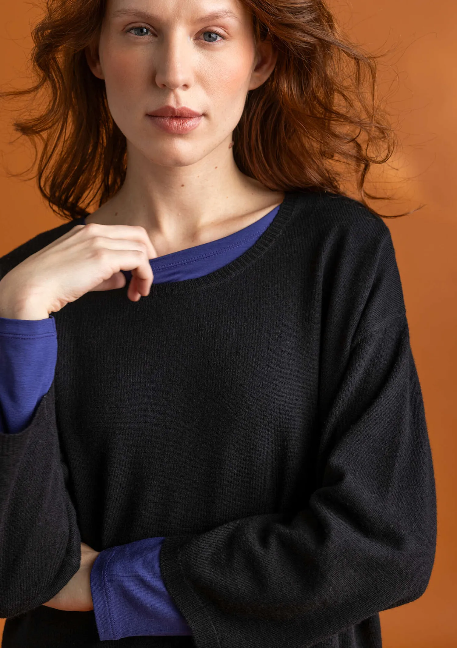 Outlet Gudrun Sjödén Pullover aus Bio-Wolle veilchen