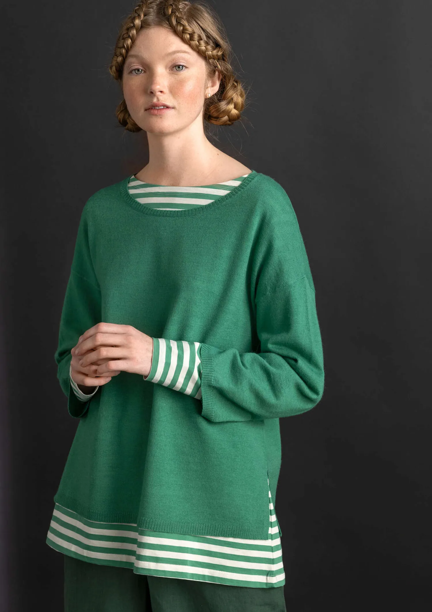 Online Gudrun Sjödén Pullover aus Bio-Wolle malachit
