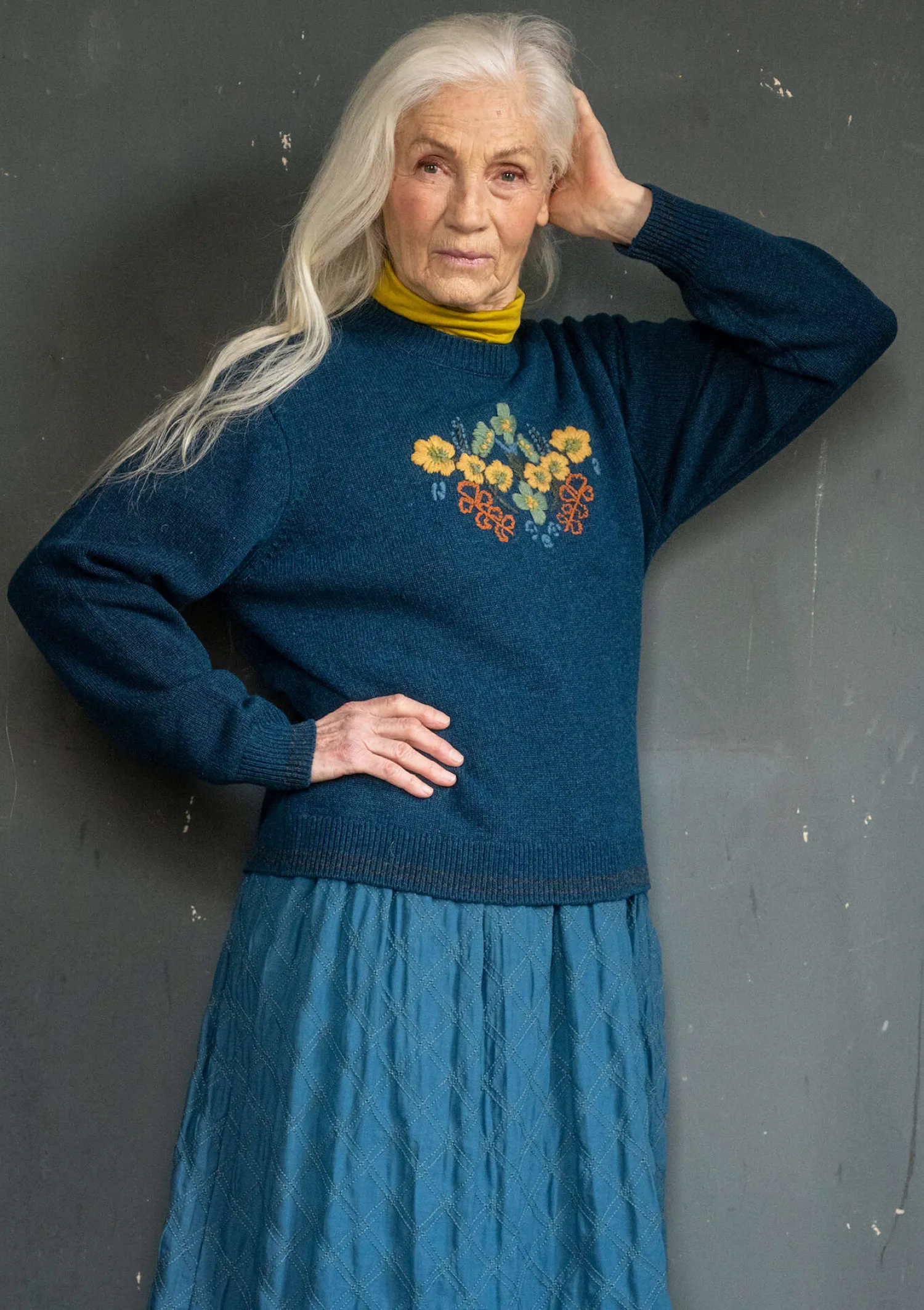 Shop Gudrun Sjödén Pullover „Emelia“ aus Recycling-Wolle dunkelaschgrau