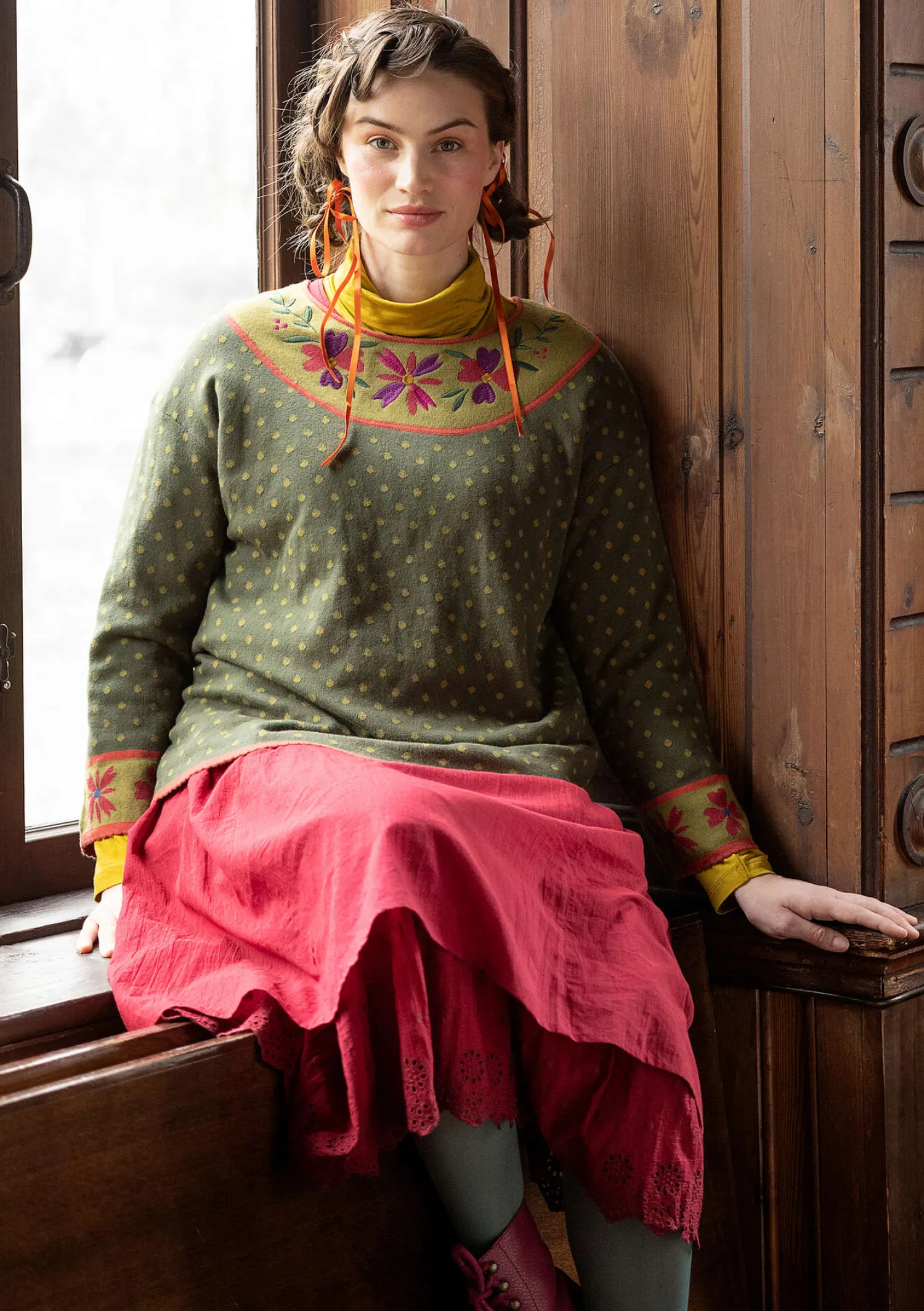 Hot Gudrun Sjödén Pullover „Maria“ aus Bio-/Recycling-Baumwolle pinie
