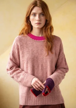 Flash Sale Gudrun Sjödén Pullover „Vega“ aus Lammwolle hellflaschengrün-genoppt