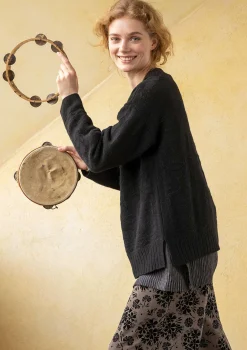 Clearance Gudrun Sjödén Pullover „Vega“ aus Lammwolle schwarz