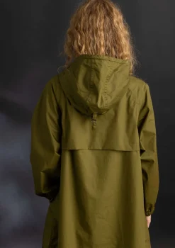 Store Gudrun Sjödén Regenjacke „Hedda“ aus Bio-Baumwollgewebe dunkelolive