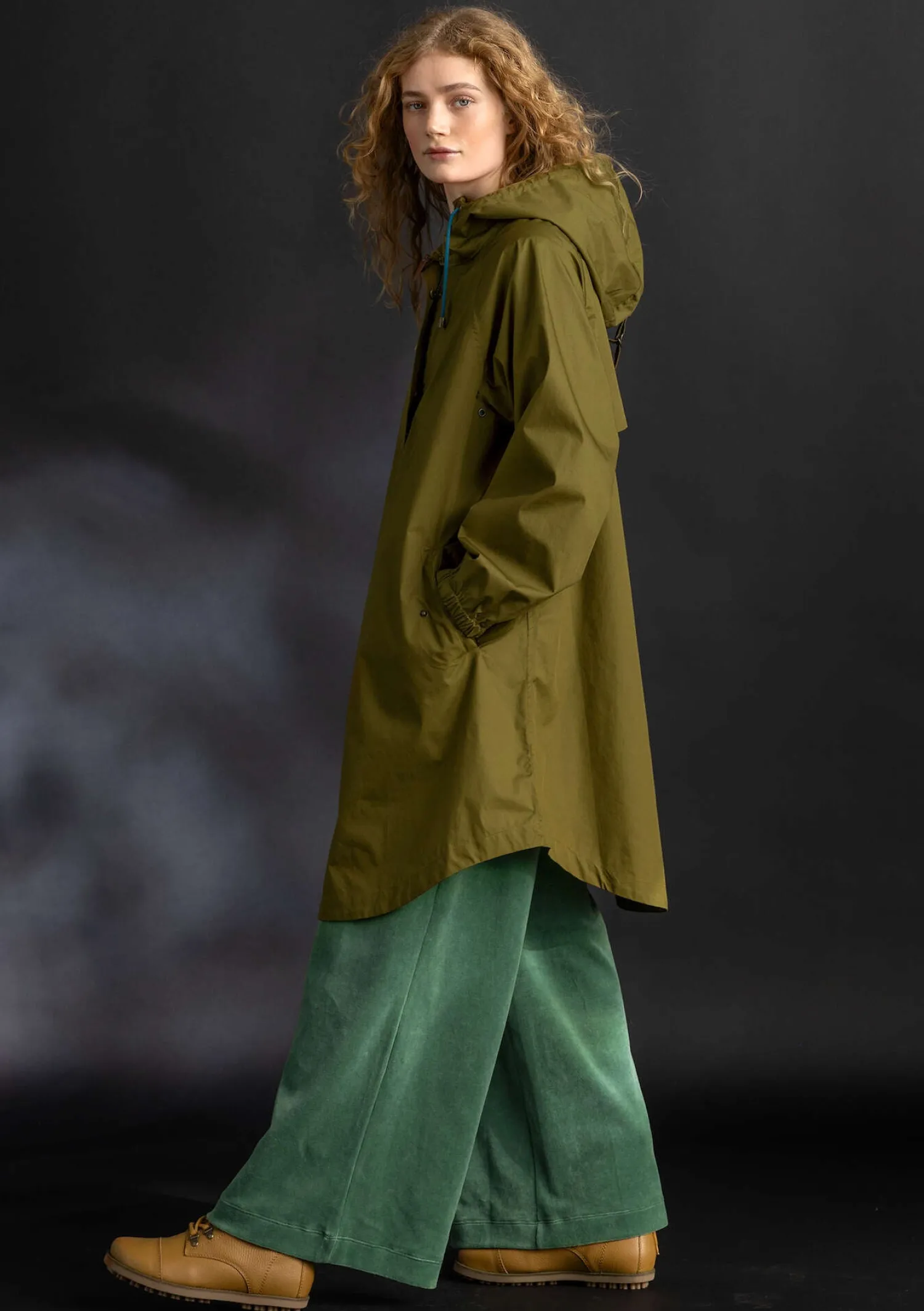 Cheap Gudrun Sjödén Regenjacke „Hedda“ aus Bio-Baumwollgewebe schwarz-gemustert