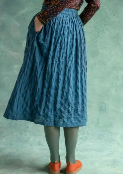 Clearance Gudrun Sjödén Rock „Helga“ aus Bio-Baumwollgewebe dunkelpetrol